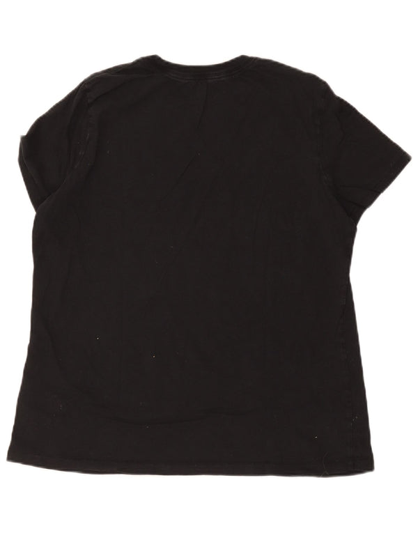 T-shirt grafica da donna Nike Top UK 16 grande cotone nero