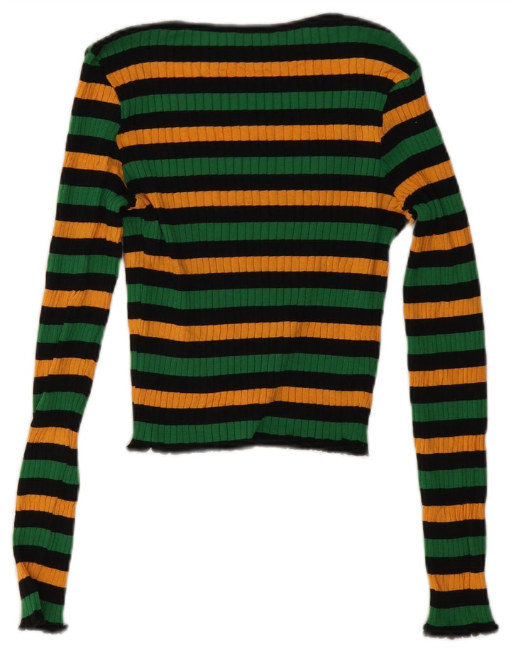 Top corto da donna Zara UK 12 medio a righe multicolore