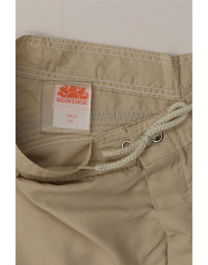 Pantaloncini da bagno da donna Sundek grandi in nylon beige