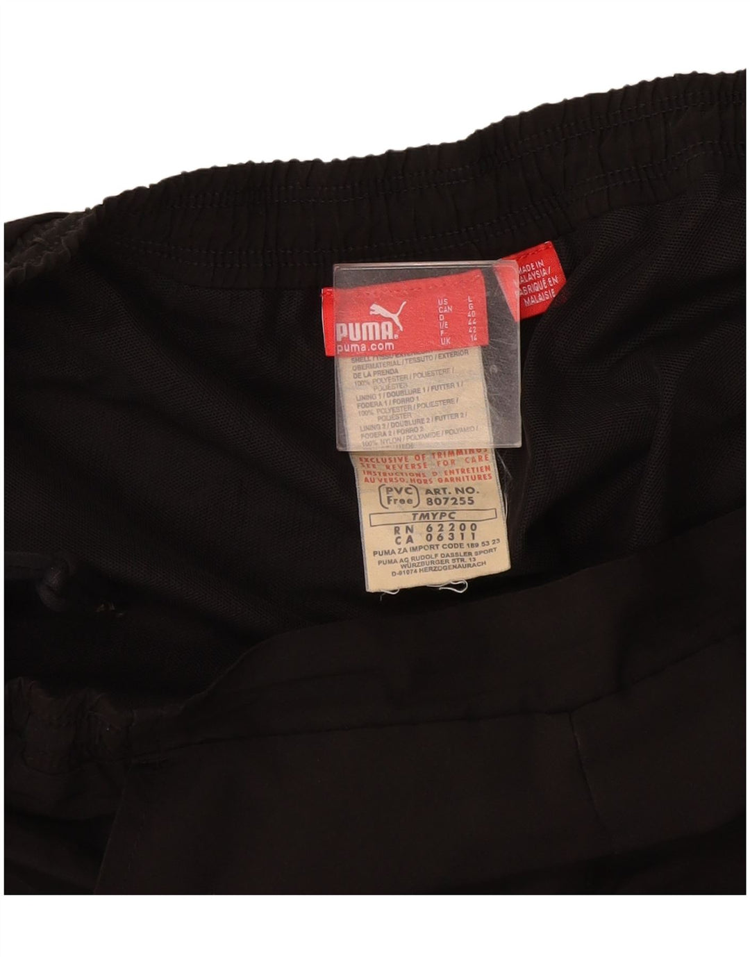 Pantaloni casual dritti da donna Puma UK 14 Medium W30 L31 Poliestere nero