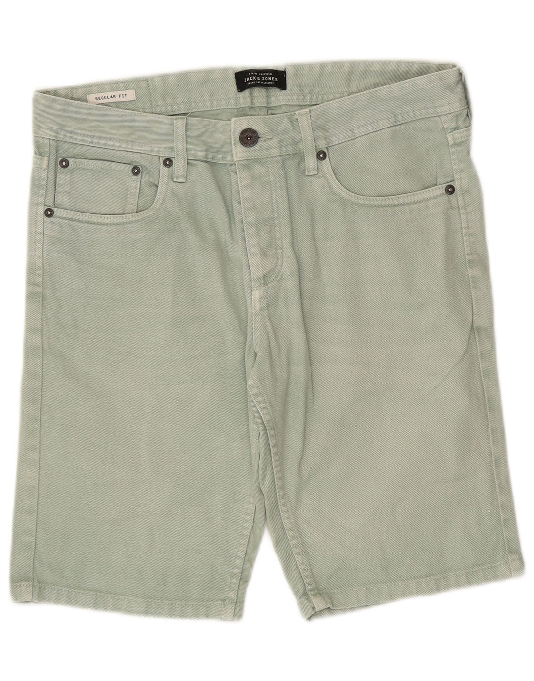 Pantaloncini di jeans vestibilità regolare da uomo Jack & Jones medi W32 cotone verde
