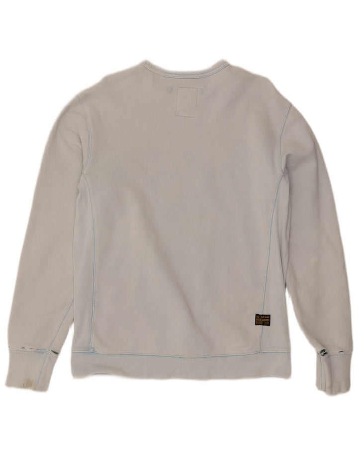 Felpa grafica da uomo G-Star Maglione grande cotone blu
