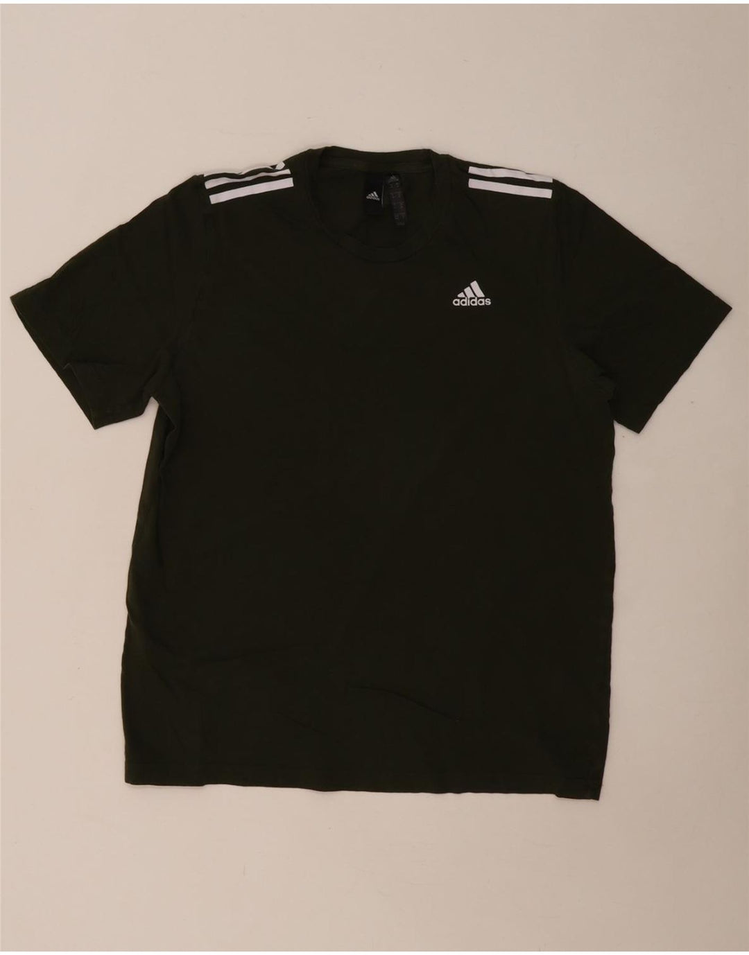 T-shirt da uomo ADIDAS Top medio in cotone kaki