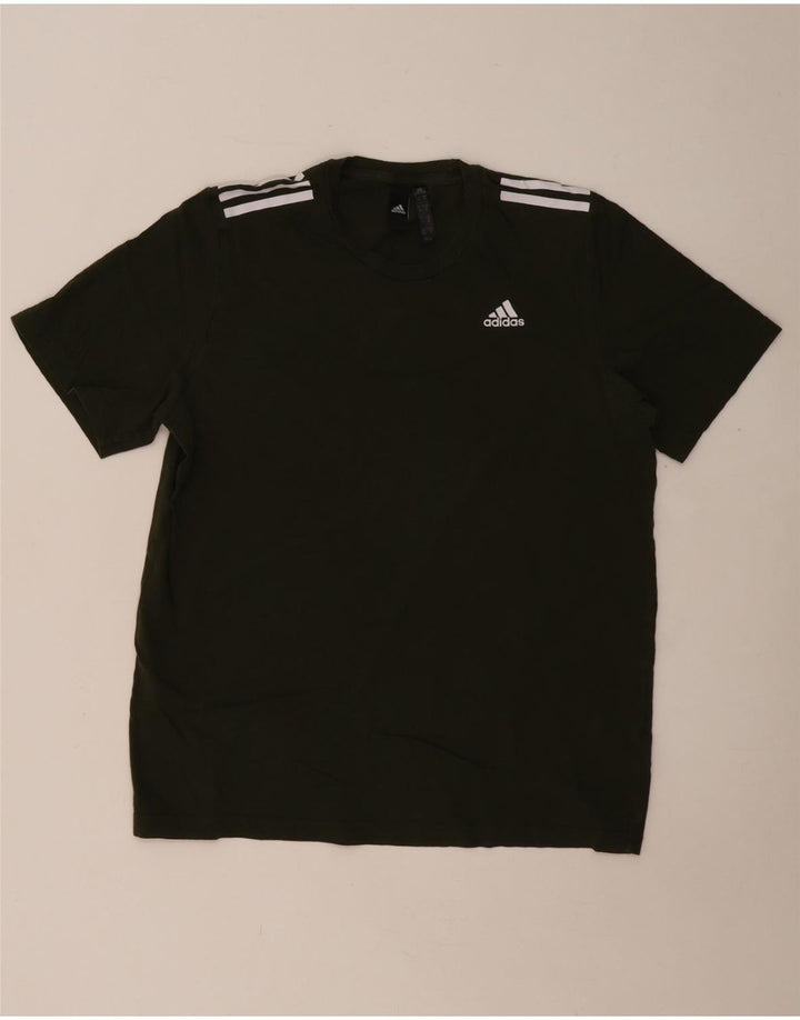 T-shirt da uomo ADIDAS Top medio in cotone kaki