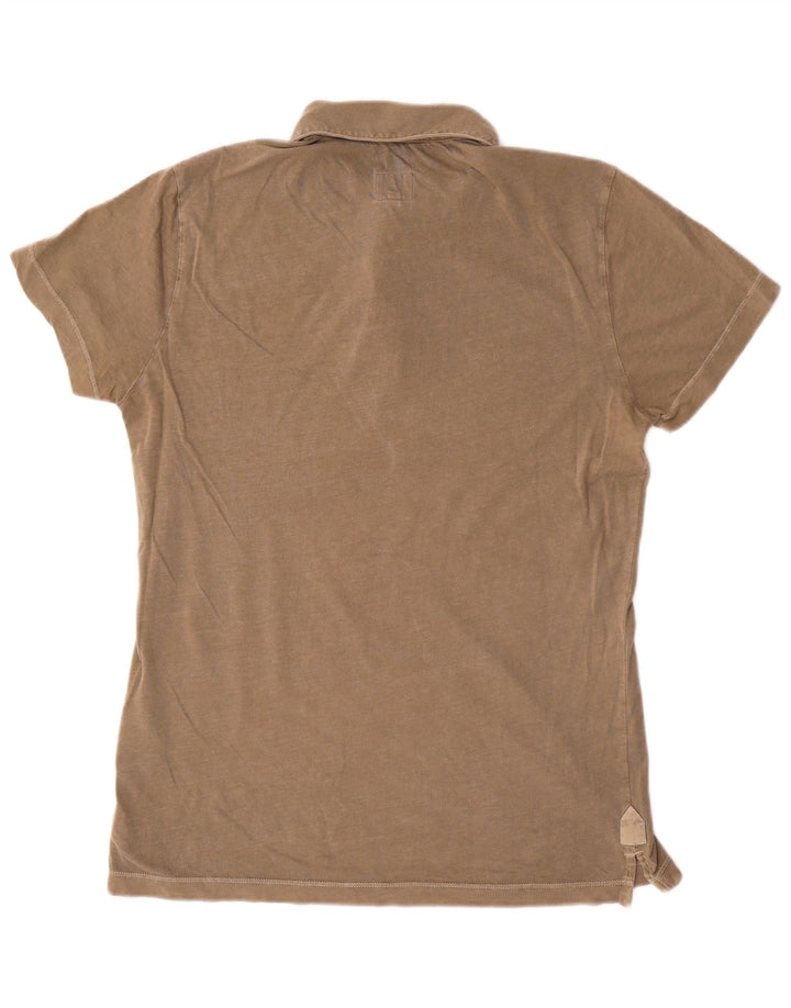 Polo da uomo slim fit Henry Cottons in cotone marrone medio
