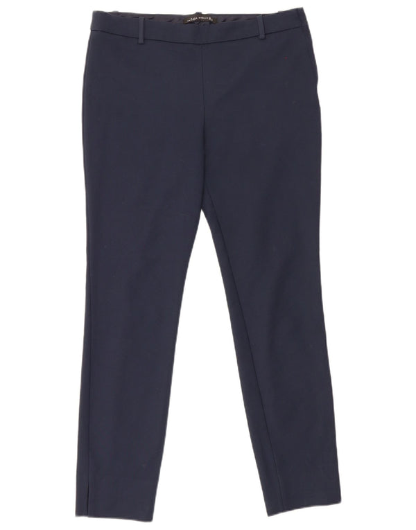 Pantaloni chino skinny da donna Zara grandi W30 L27 cotone blu navy