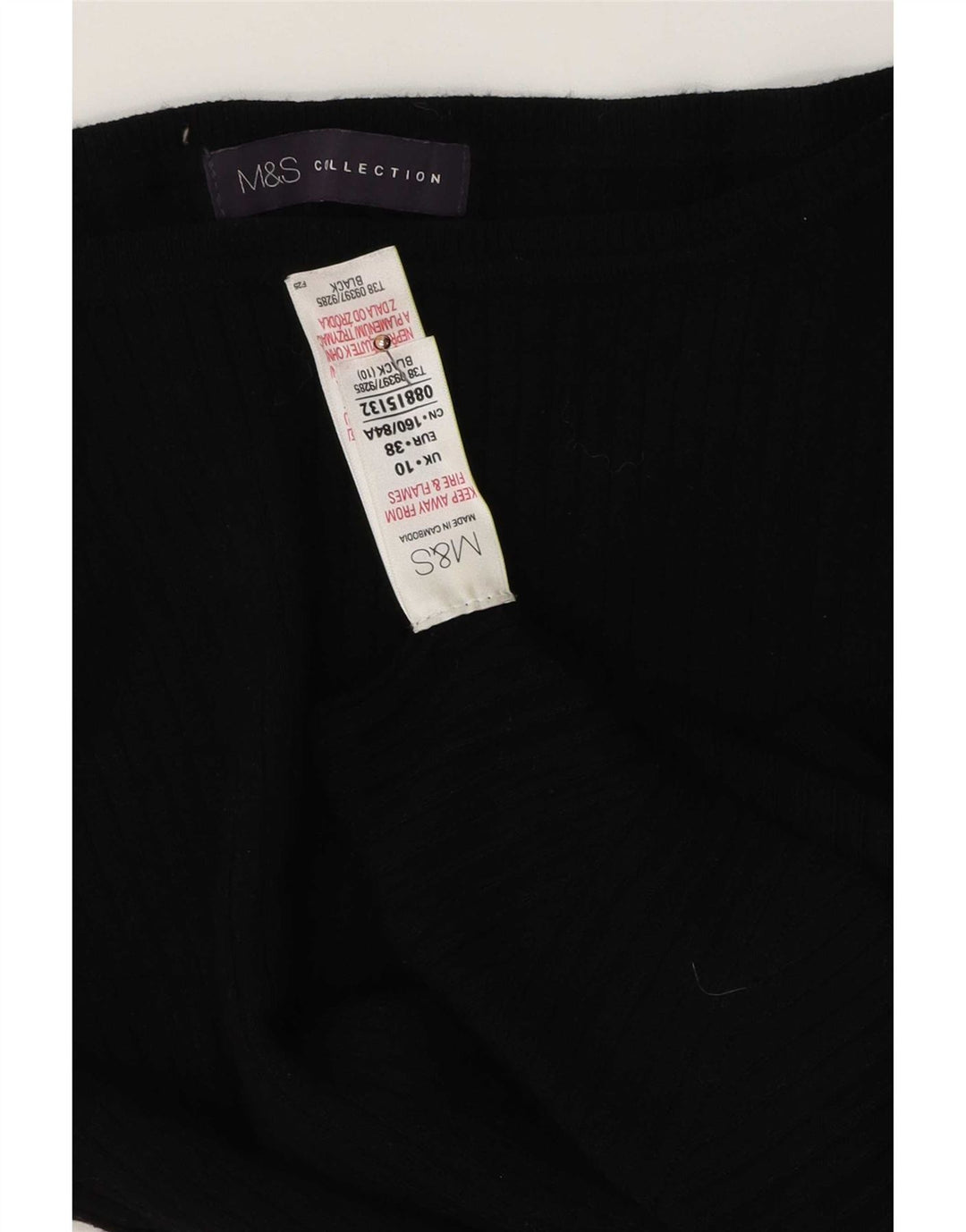 Maglione maglione con scollo a barca da donna Marks & Spencer UK 10 piccolo nero