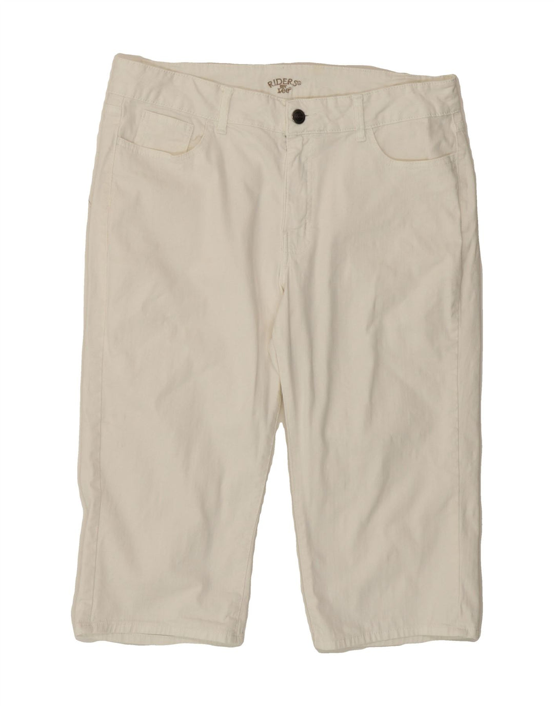 LEE Womens Riders Bermuda Denim Shorts W34 Large White Vintage Lee and Second-Hand Lee from Messina Hembry 