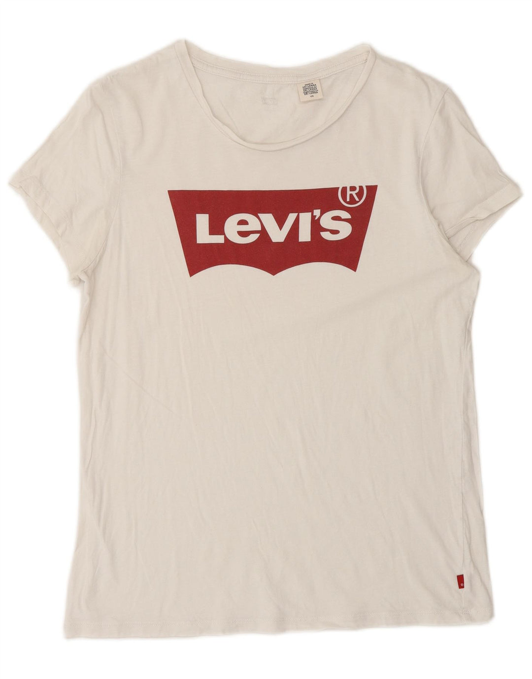 T-shirt grafica da donna LEVI'S Top UK 14 grande bianca