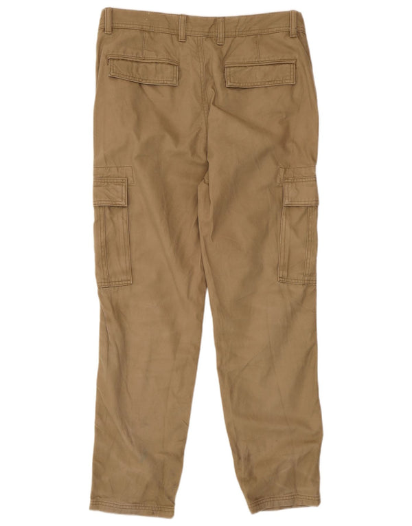 Pantaloni cargo dritti da uomo Marks & Spencer W32 L29 cotone beige