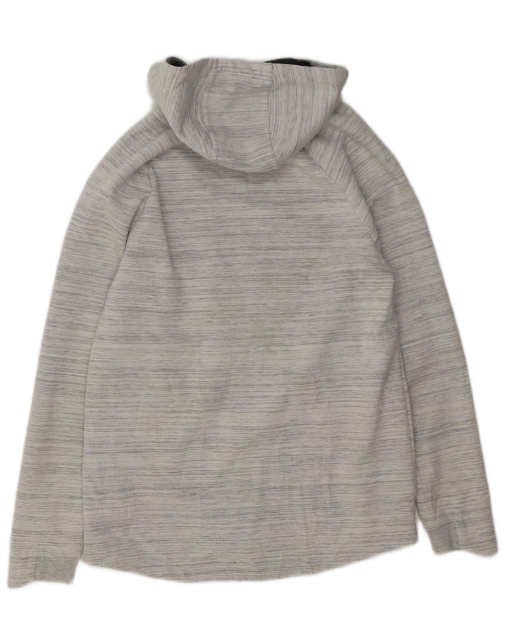 Maglione con cappuccio e zip da uomo Russell Athletic UK 34/36 piccolo grigio a righe