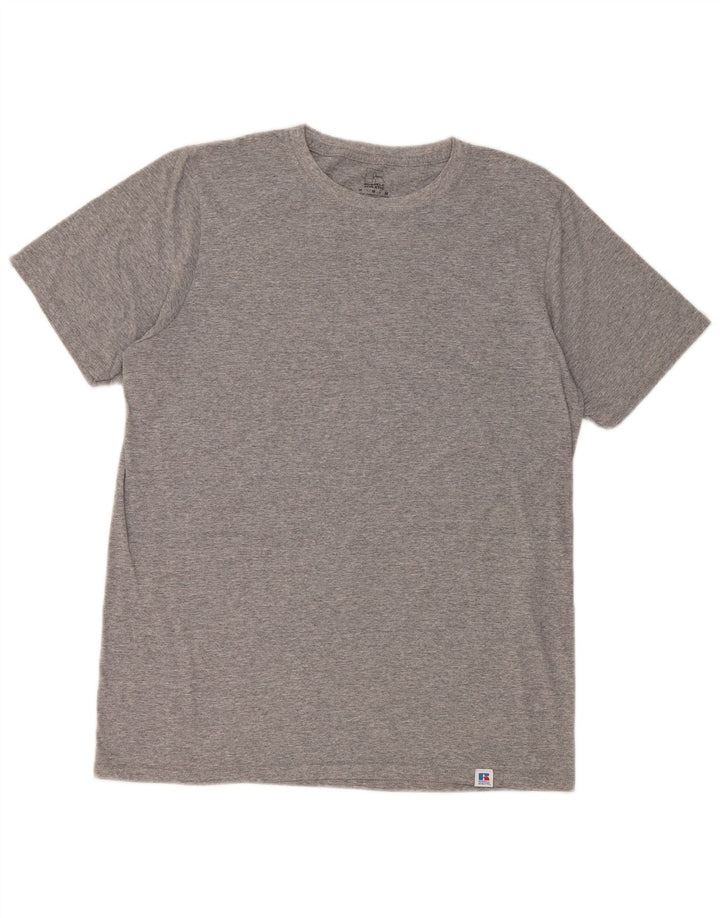 T-shirt da uomo Russell Athletic Top in cotone mélange grigio medio