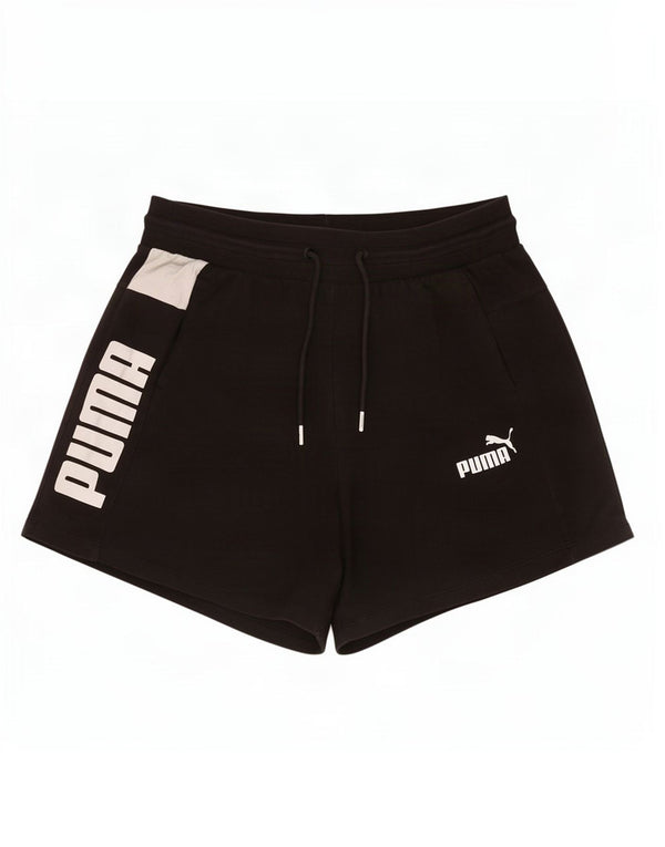 Pantaloncini sportivi grafici da donna Puma UK 12 cotone color block medio nero