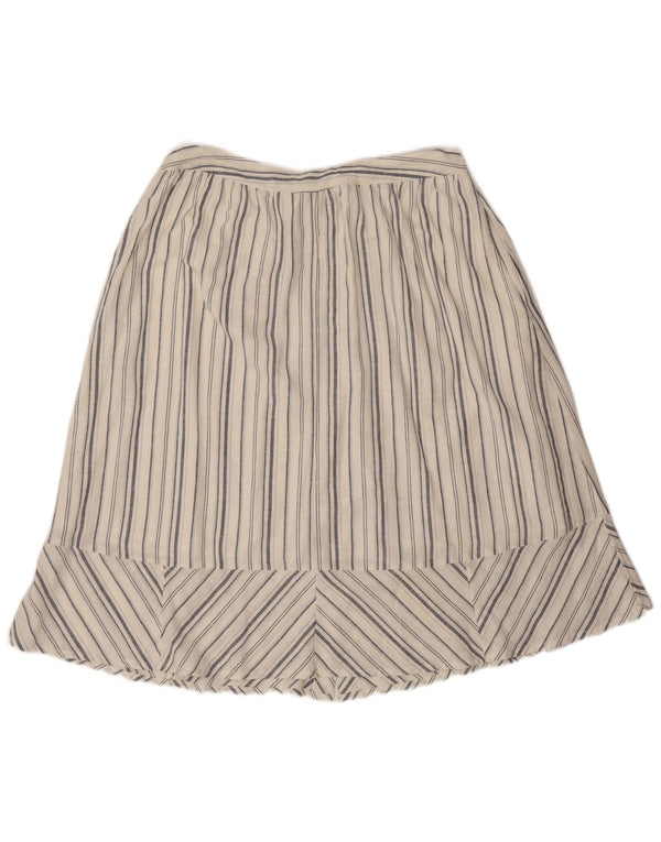 Gonna a trapezio da donna Fat Face UK 14 Large W32 Viscosa a righe bianche