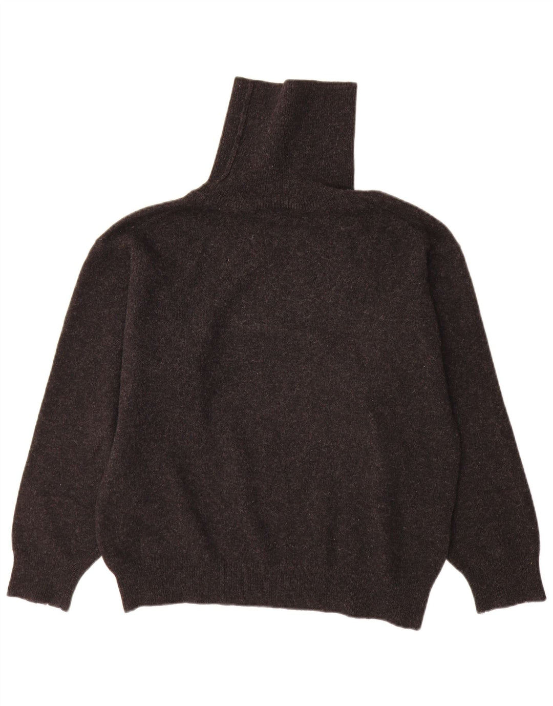 QUILL'S WOOLEN MARKET Maglione da uomo a collo alto in lana d'agnello grande grigia