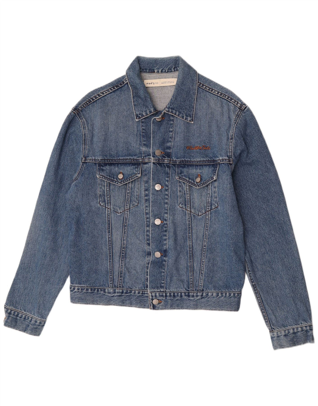 Giacca di jeans vintage da uomo UK 40 grande cotone blu