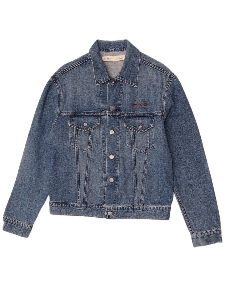 Giacca di jeans vintage da uomo UK 40 grande cotone blu