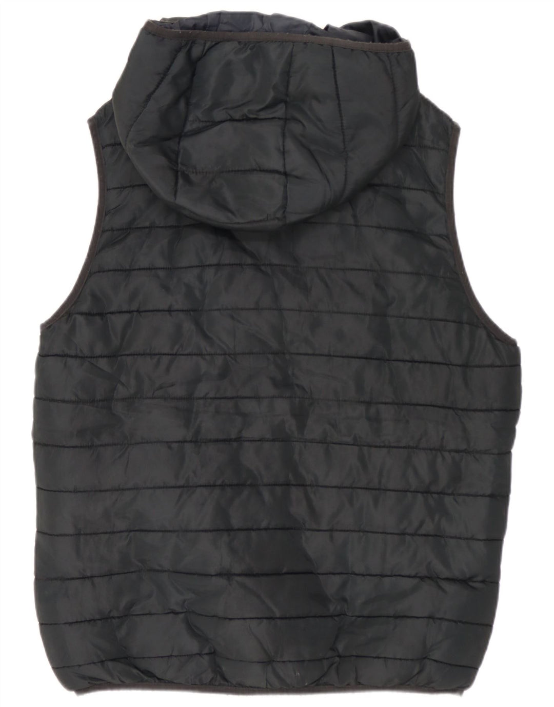 Gilet imbottito con cappuccio da uomo Jack & Jones UK 36 piccolo poliestere nero