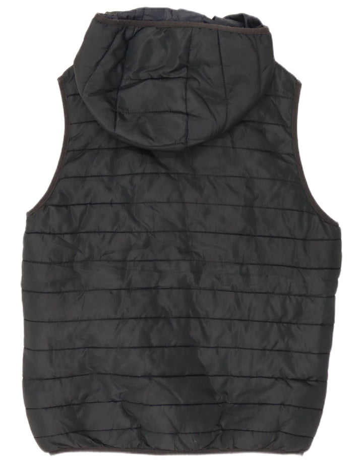 Gilet imbottito con cappuccio da uomo Jack & Jones UK 36 piccolo poliestere nero
