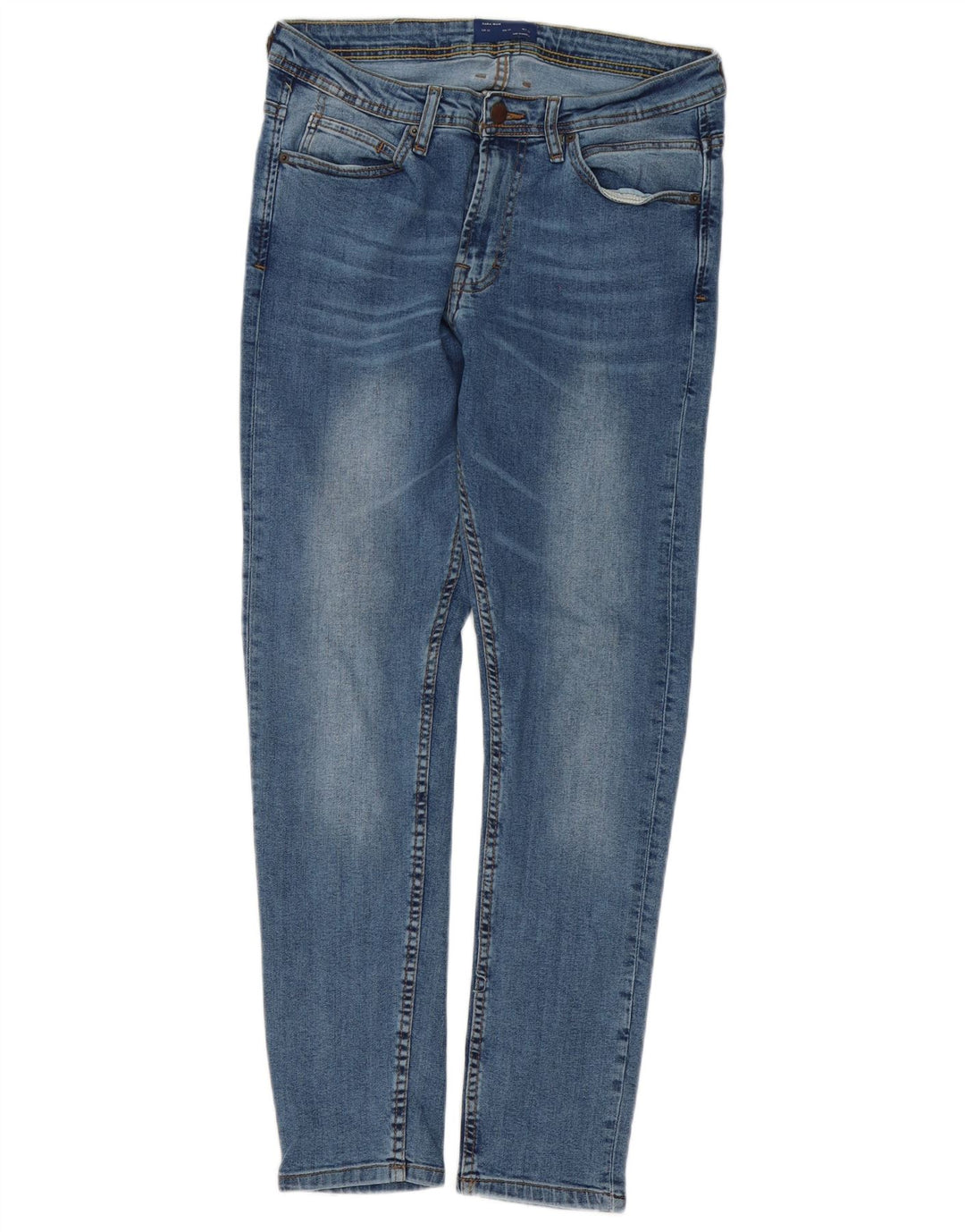 Jeans slim da uomo Zara EU 42 Large W32 L29 Cotone blu