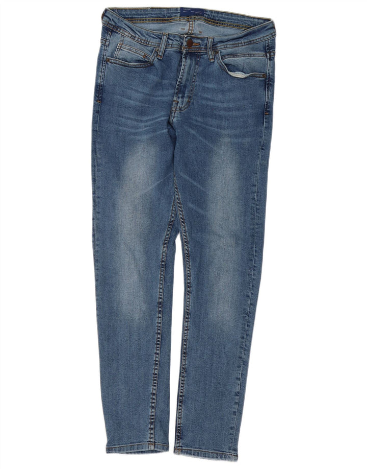 Jeans slim da uomo Zara EU 42 Large W32 L29 Cotone blu