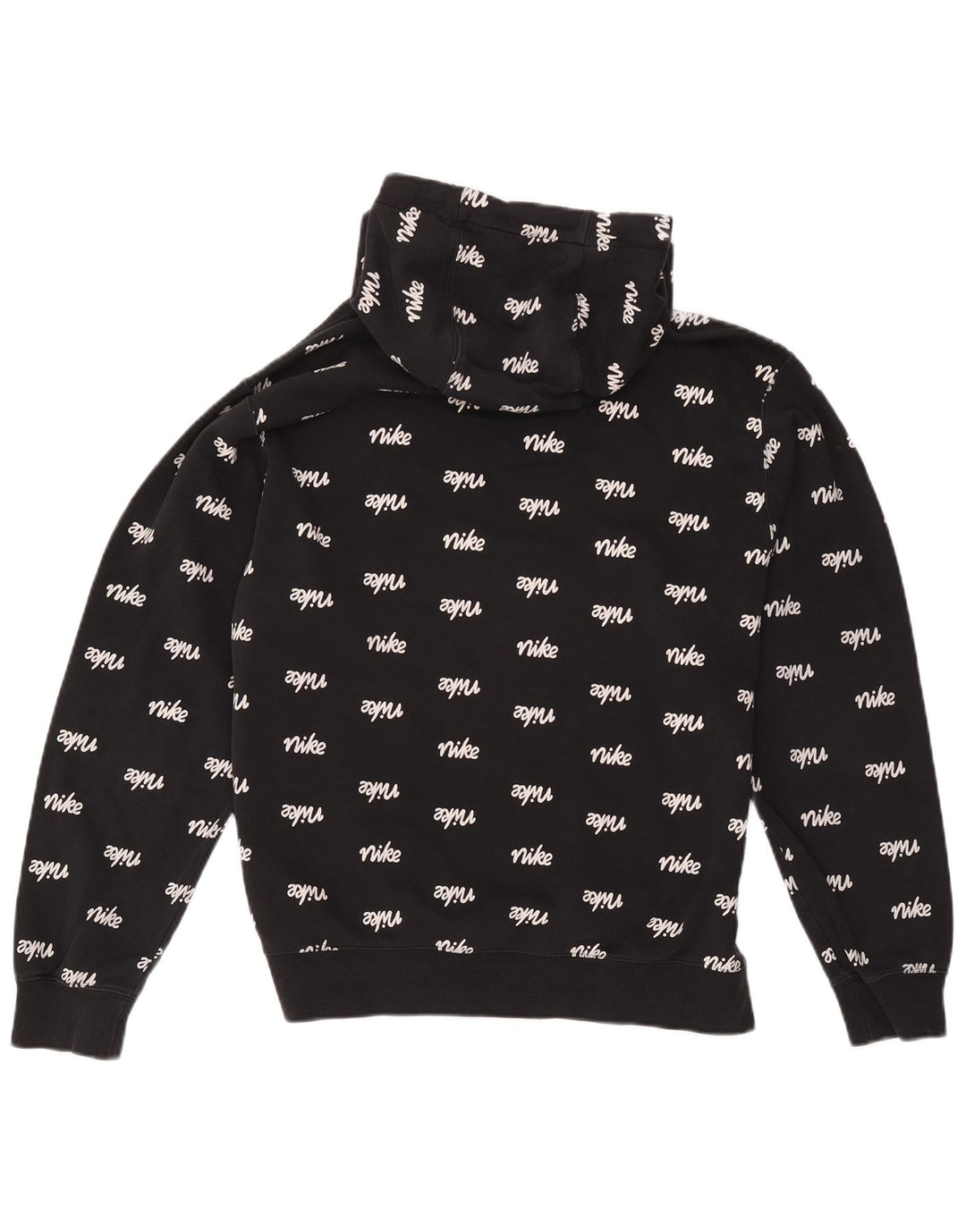 Felpa con cappuccio grafica Nike da uomo grande in cotone nero