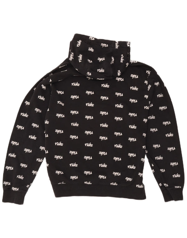Felpa con cappuccio grafica Nike da uomo grande in cotone nero