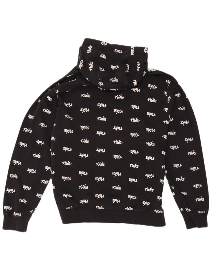 Felpa con cappuccio grafica Nike da uomo grande in cotone nero