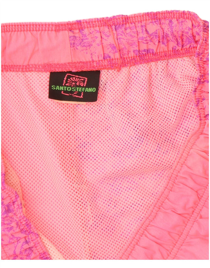 Pantaloncini da bagno grafici da uomo SANTOSTEFANO IT 52 Large Pink Colourblock