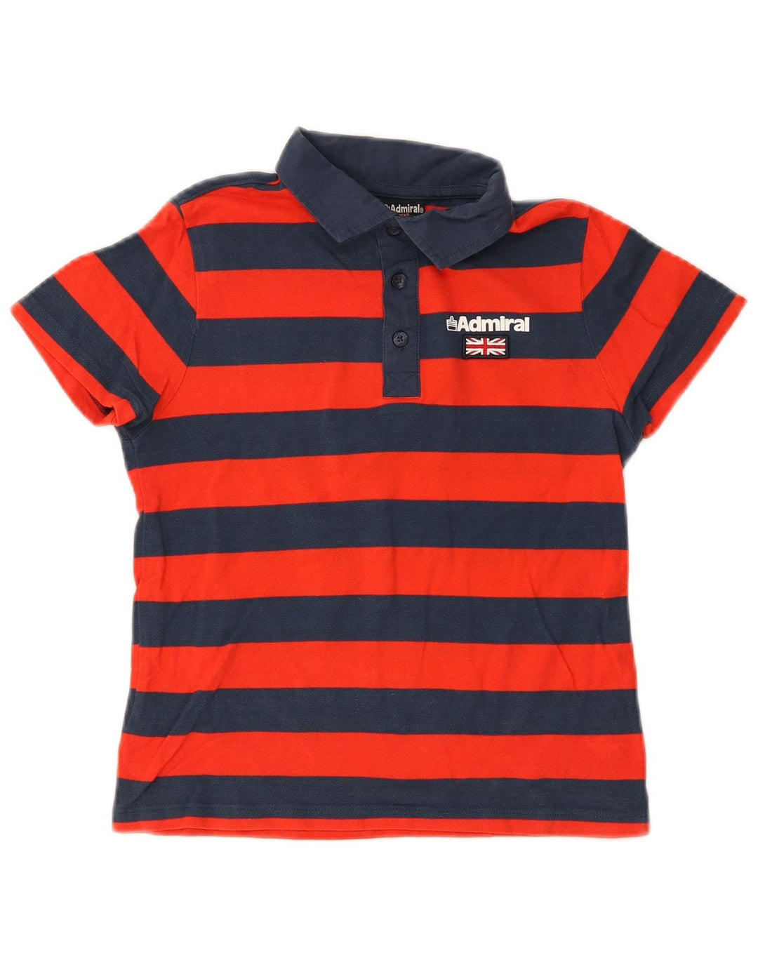 Polo da bambino Admiral 9-10 anni in cotone rigato rosso
