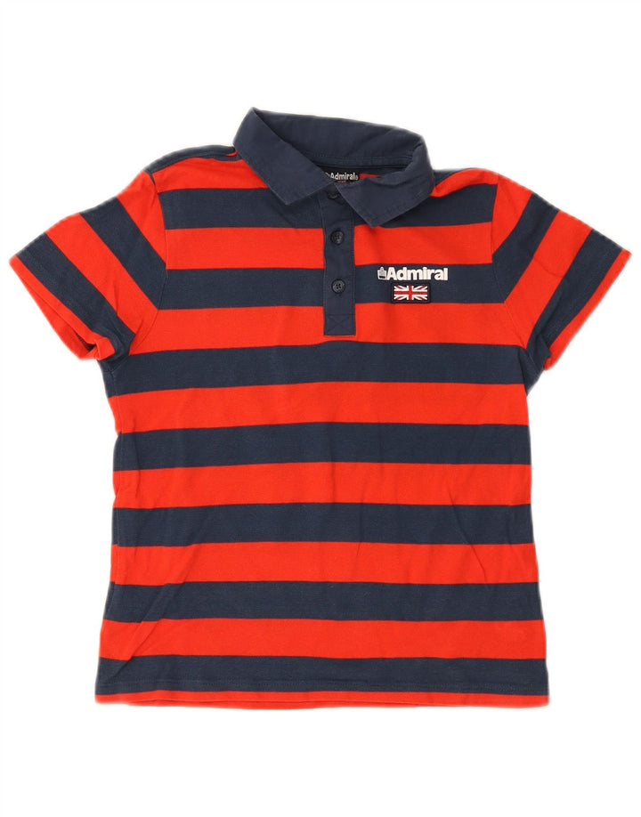 Polo da bambino Admiral 9-10 anni in cotone rigato rosso