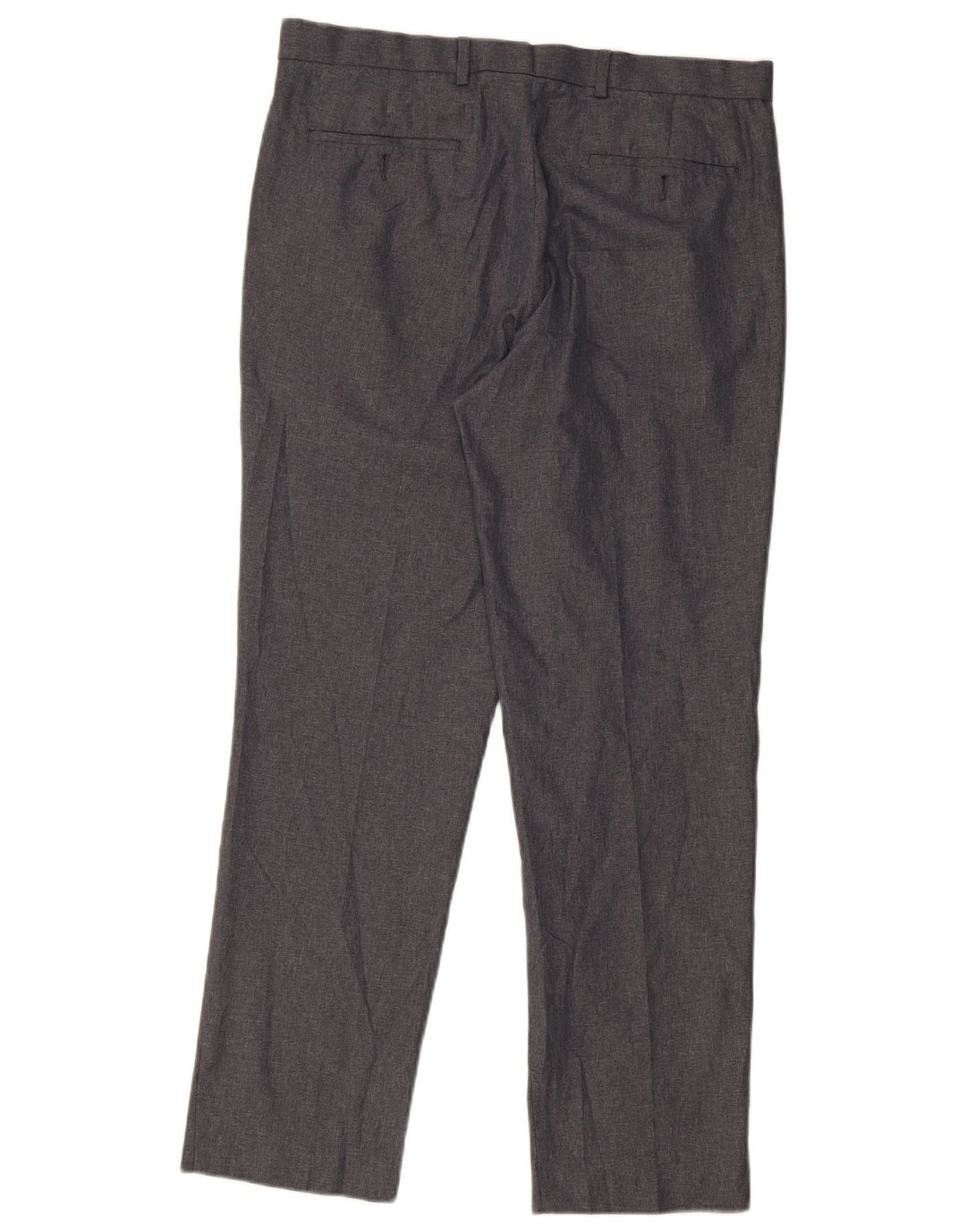 Pantaloni chino dritti da uomo Marks & Spencer W36 L30 poliestere grigio
