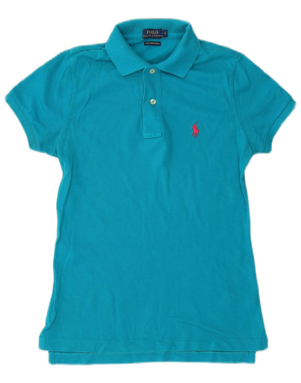 POLO RALPH LAUREN Polo skinny da uomo, polo skinny, piccola, in cotone blu