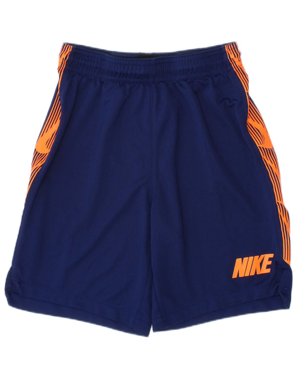 Pantaloncini sportivi Nike da ragazzo Dri Fit Graphic 10-11 anni medio blu navy