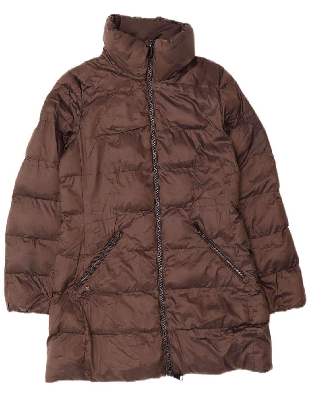 Cappotto imbottito da donna Massimo Dutti UK 14 Poliammide marrone medio