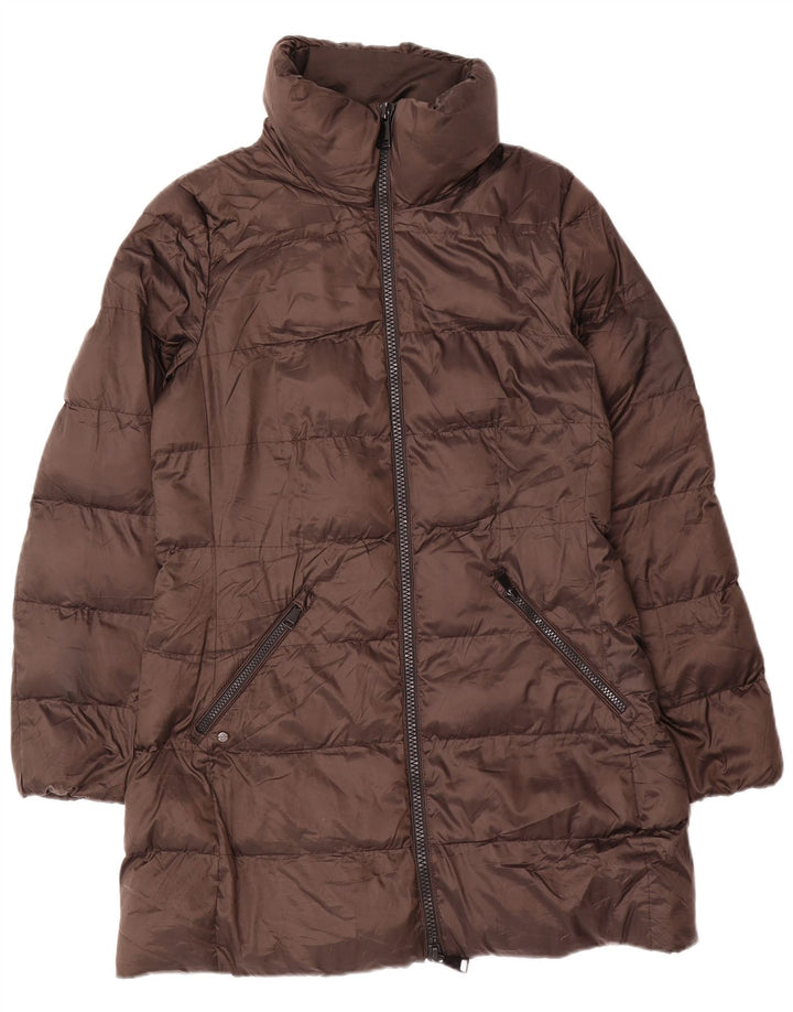 Cappotto imbottito da donna Massimo Dutti UK 14 Poliammide marrone medio