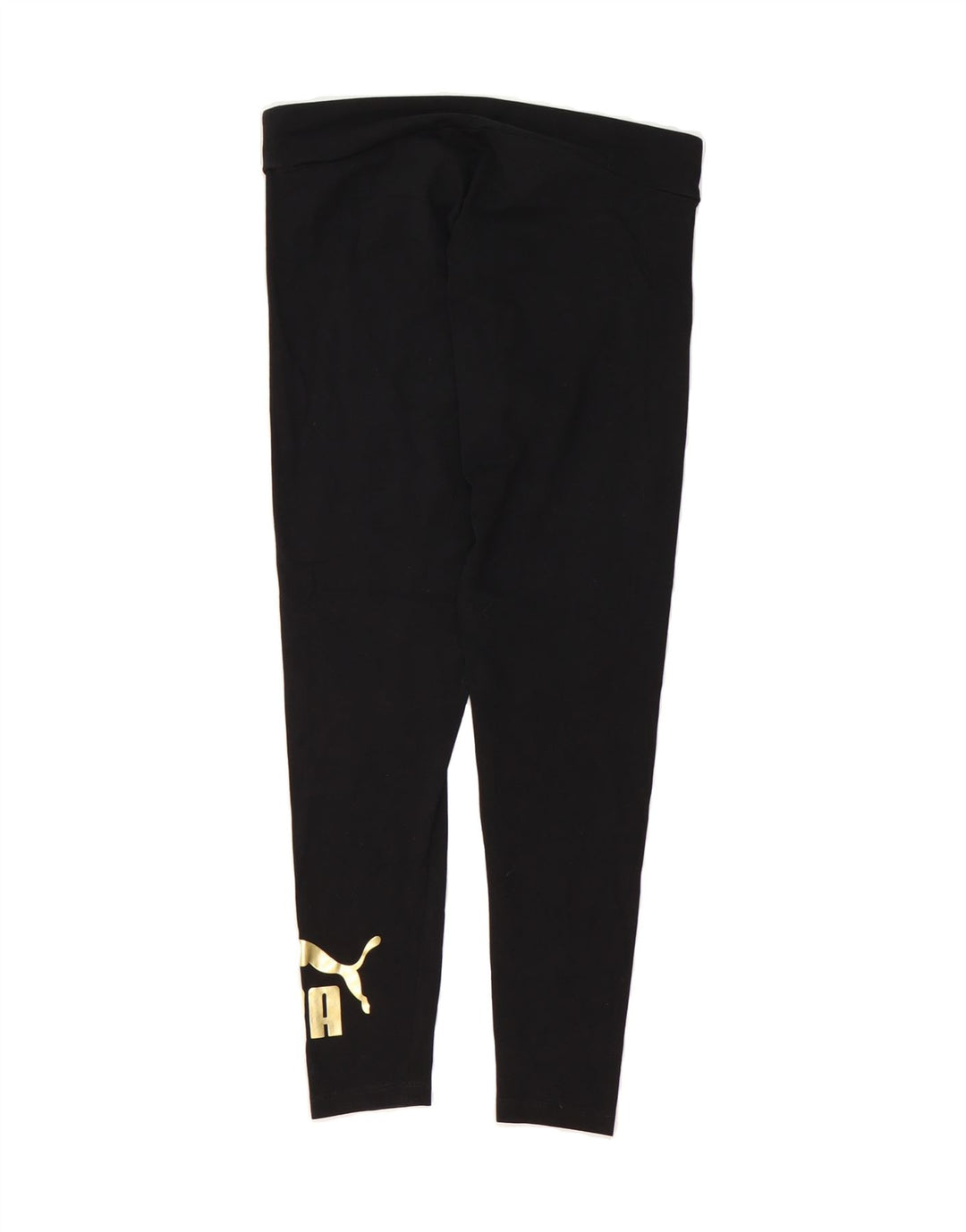 PUMA Womens Graphic Leggings UK 14 Large  Black Cotton Vintage Puma and Second-Hand Puma from Messina Hembry 