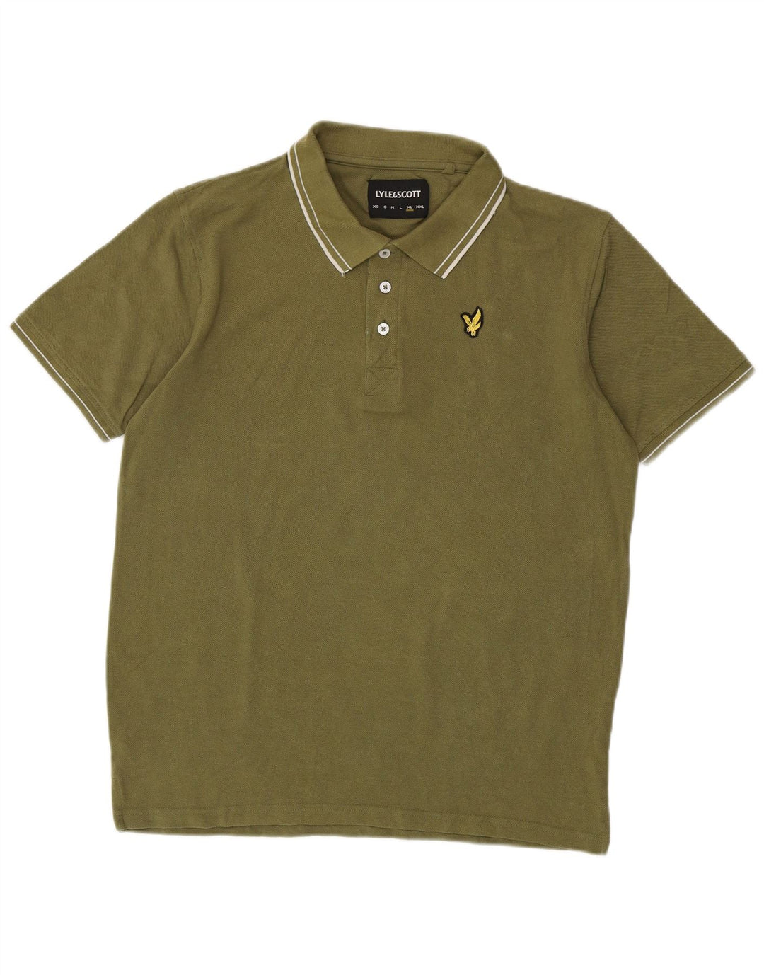 Polo da uomo Lyle & Scott XL in cotone kaki