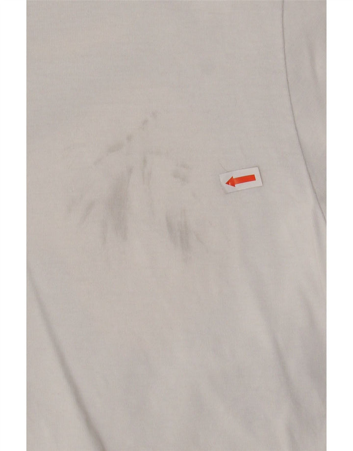 VANS Womens Crop Graphic T-Shirt Top UK 12 Medium White Cotton Vintage Vans and Second-Hand Vans from Messina Hembry 