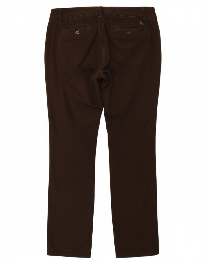 Pantaloni chino dritti da donna Eddie Bauer US 6 medi W32 L30 cotone marrone