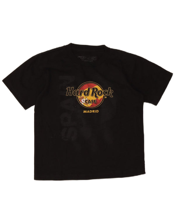 T-shirt grafica per ragazzi Hard Rock Cafe Madrid, 11-12 anni, piccola, nera