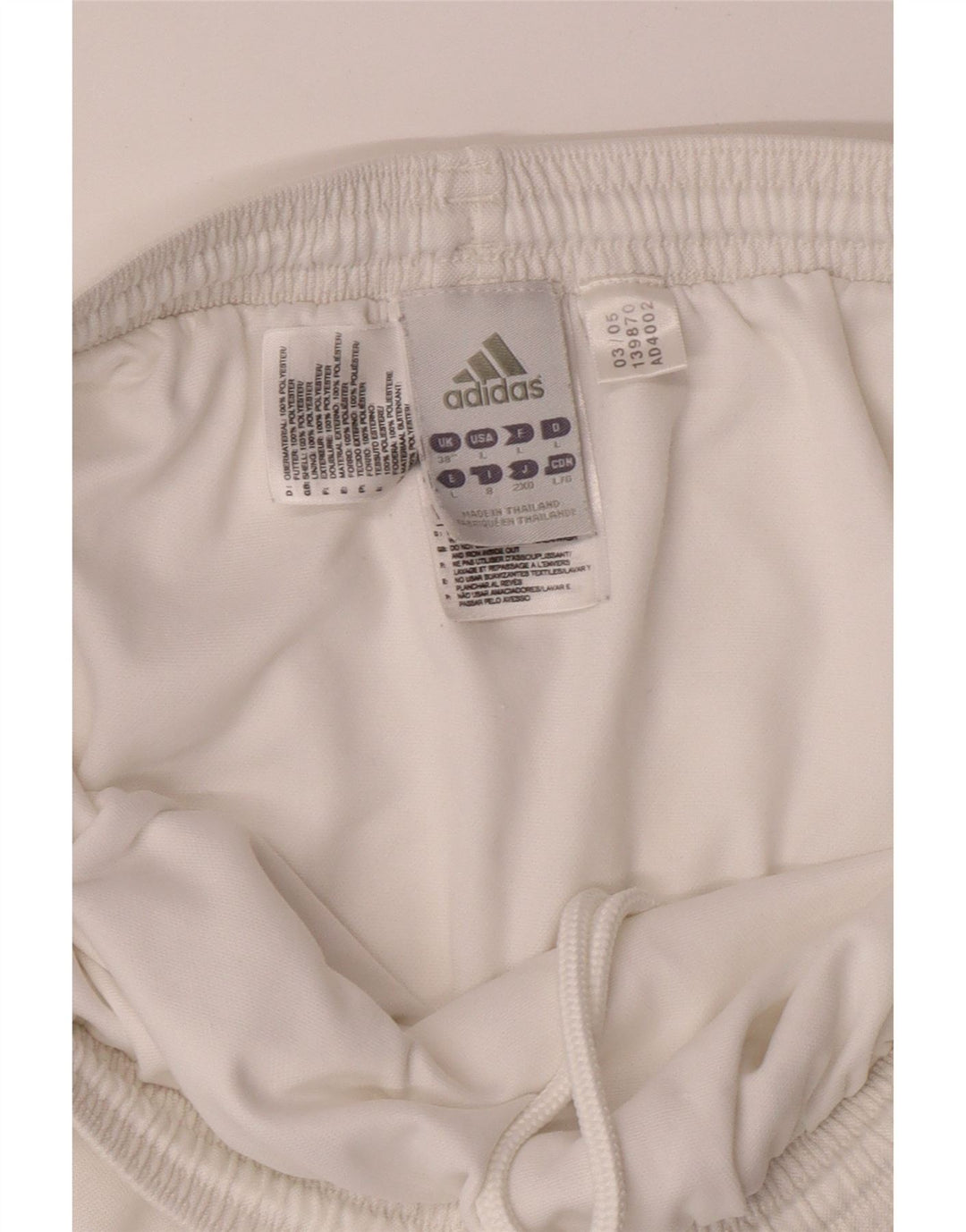 Pantaloncini sportivi ADIDAS Climalite da uomo XL poliestere bianco