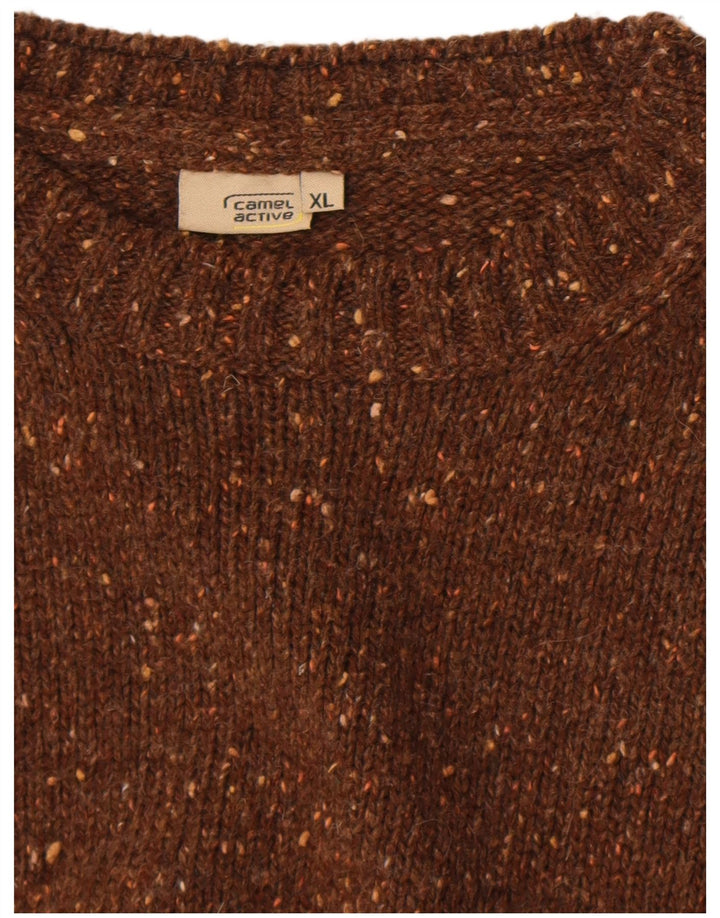 Maglione maglione girocollo da uomo Camel Active XL marrone screziato