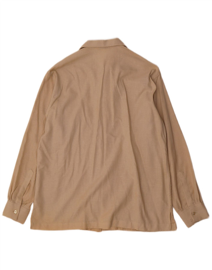 Camicia vintage da uomo beige medio