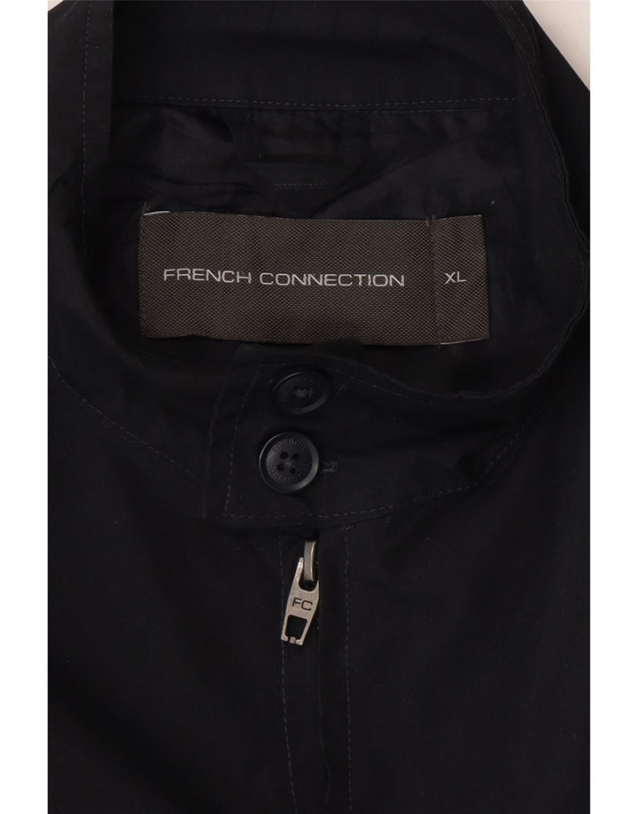 FRENCH CONNECTION Mens Bomber Jacket UK 42 XL Navy Blue Polyester Vintage French Connection and Second-Hand French Connection from Messina Hembry 