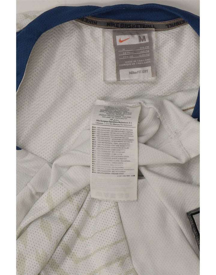 Canotta Nike da uomo in poliestere color block medio bianco