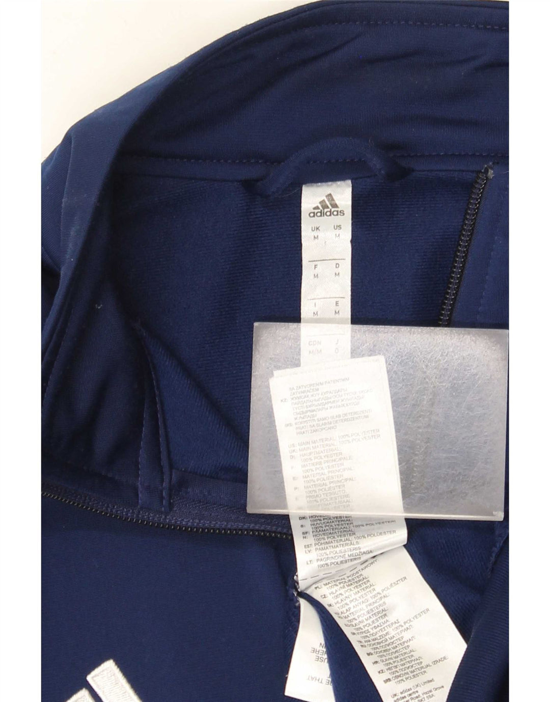 Giacca sportiva da uomo Adidas, giacca media, blu navy, in poliestere