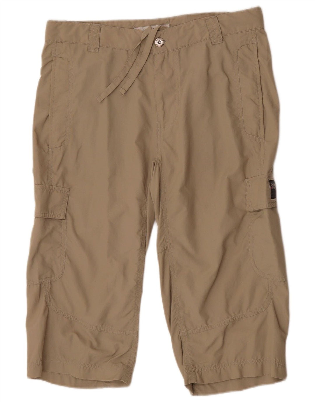 Pantaloni capri cargo dritti da donna Think Pink IT 46 Large W32 Nylon beige