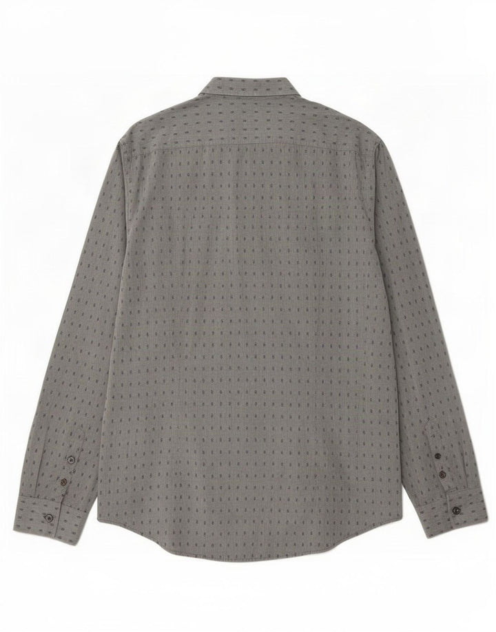 Camicia da uomo Marlboro Classics XL in cotone maculato grigio