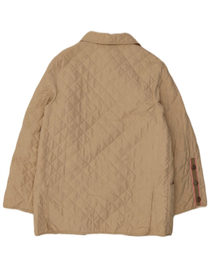 Giacca trapuntata da donna Luisa Spagnoli UK 14 Poliestere beige medio